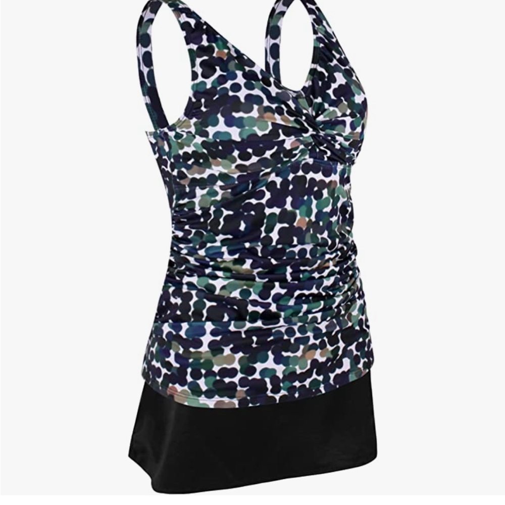 JINXUEER Women’s Plus Size Swimwear Floral Tankini